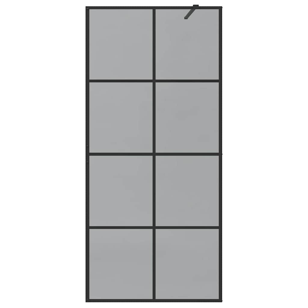 vidaXL Ściana prysznicowa typu walk-in Czarny 90 x 195 cm