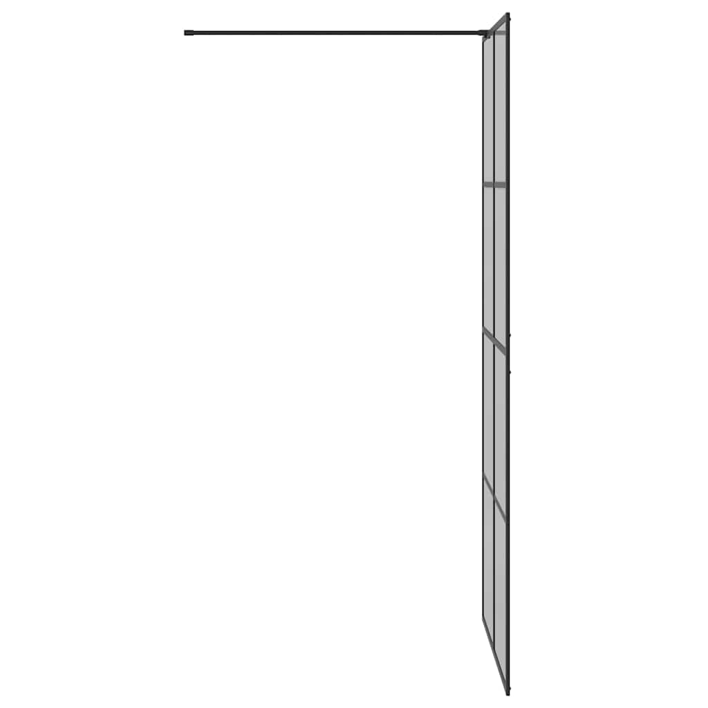 vidaXL Ściana prysznicowa typu walk-in Czarny 90 x 195 cm