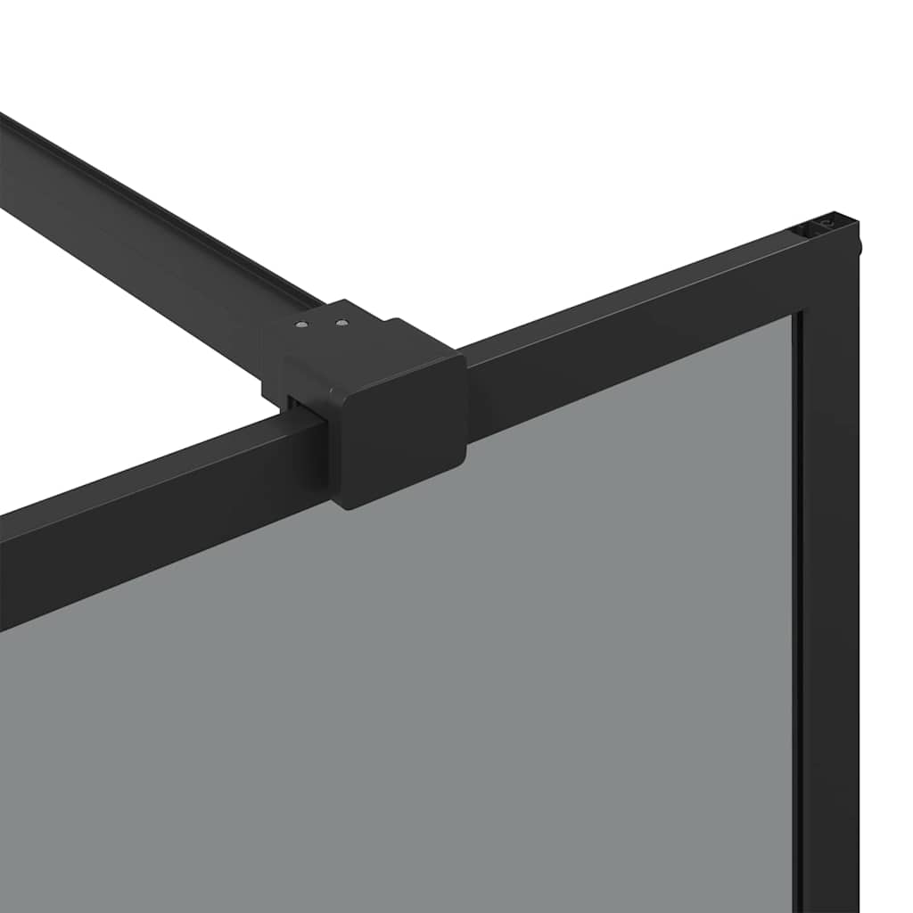 vidaXL Ściana prysznicowa typu walk-in Czarny 100 x 195 cm