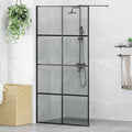 vidaXL Ściana prysznicowa typu walk-in Czarny 100 x 195 cm