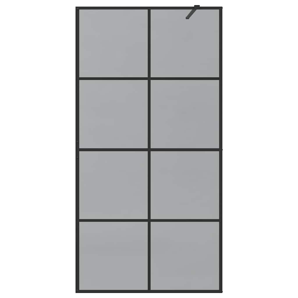 vidaXL Ściana prysznicowa typu walk-in Czarny 100 x 195 cm