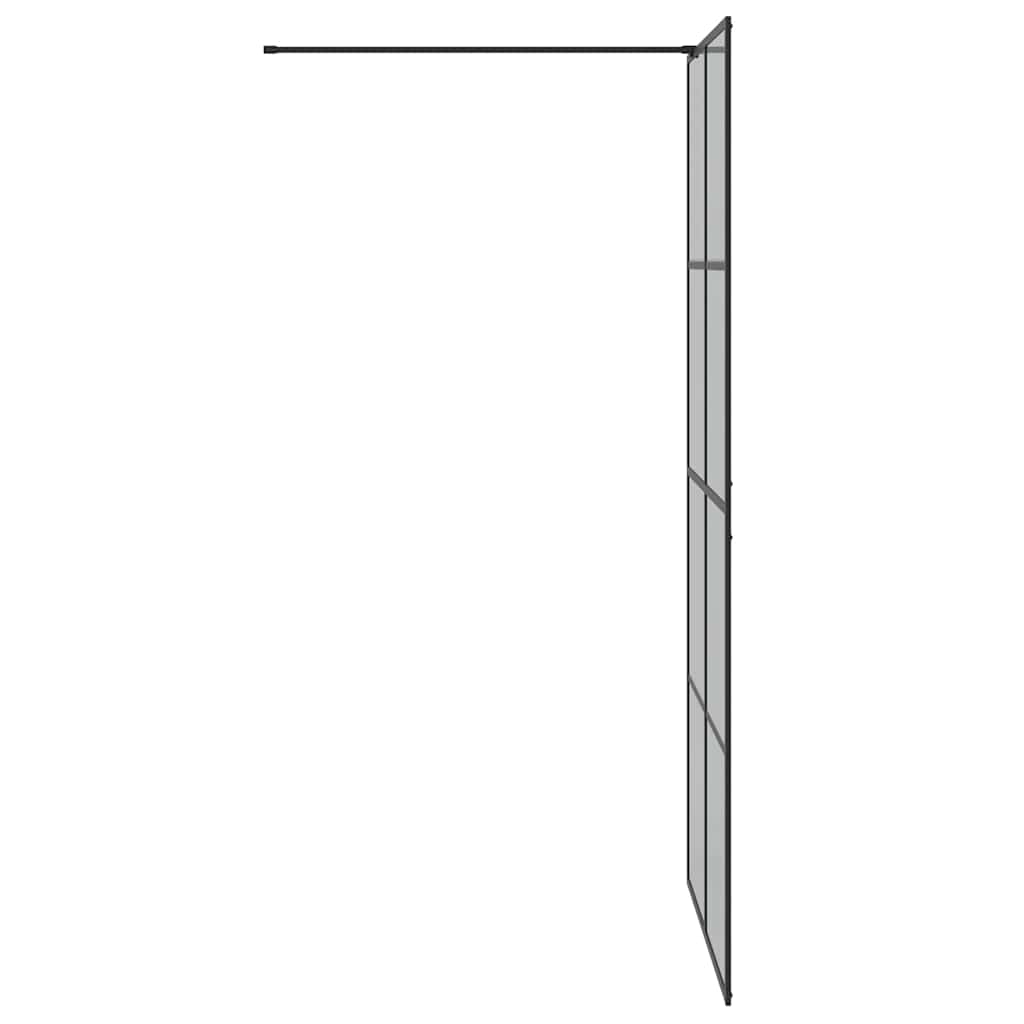 vidaXL Ściana prysznicowa typu walk-in Czarny 100 x 195 cm