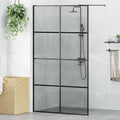 vidaXL Ściana prysznicowa typu walk-in Czarny 115 x 195 cm