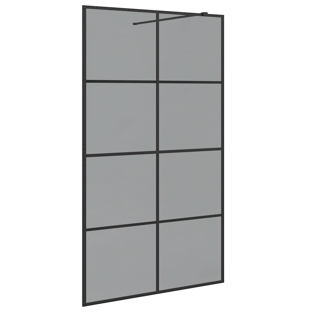 vidaXL Ściana prysznicowa typu walk-in Czarny 115 x 195 cm