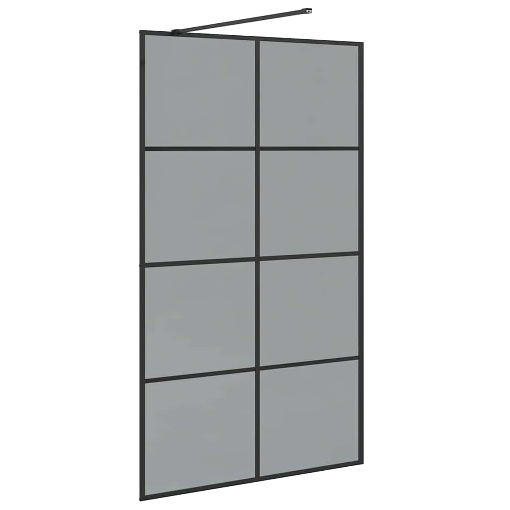 vidaXL Ściana prysznicowa typu walk-in Czarny 115 x 195 cm
