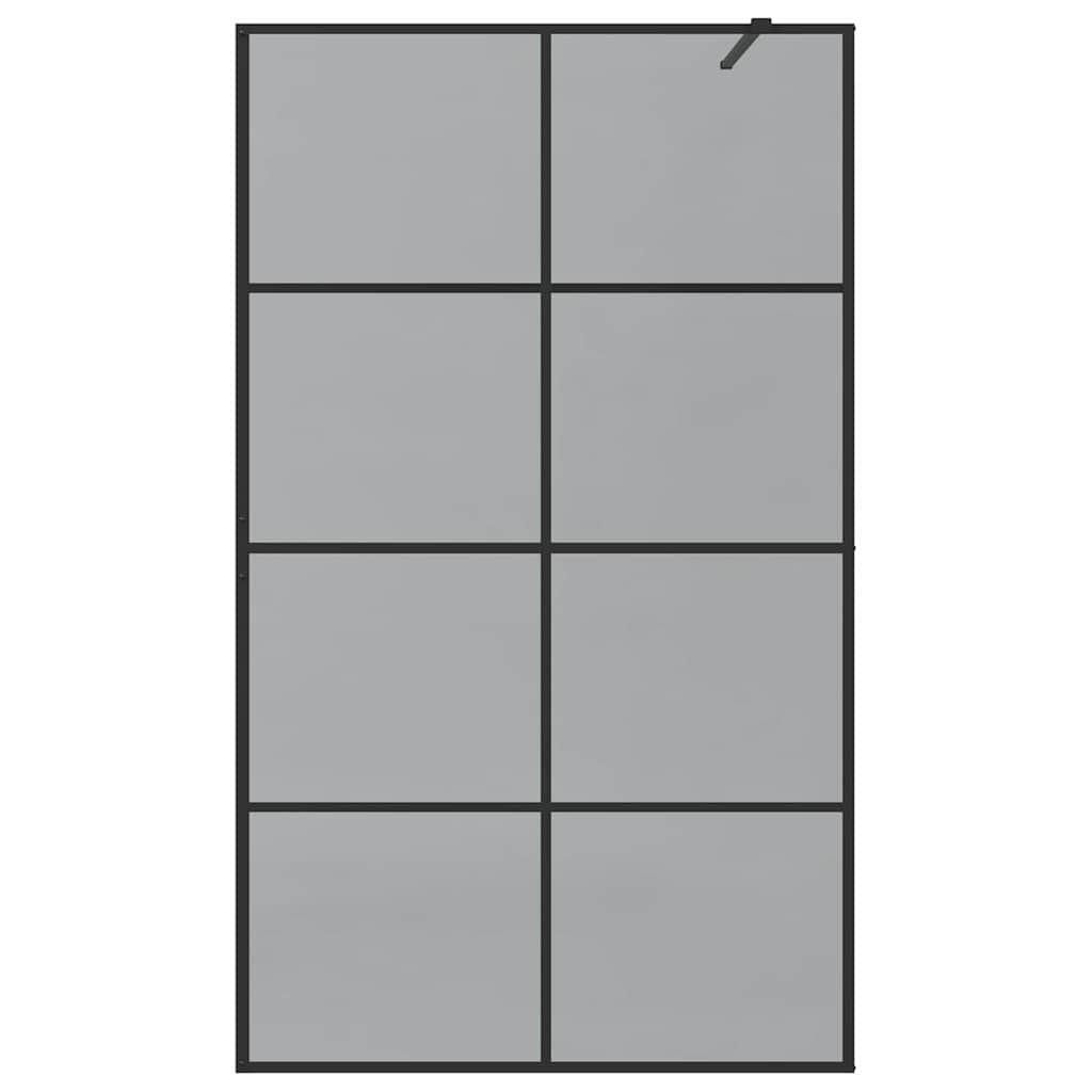 vidaXL Ściana prysznicowa typu walk-in Czarny 115 x 195 cm