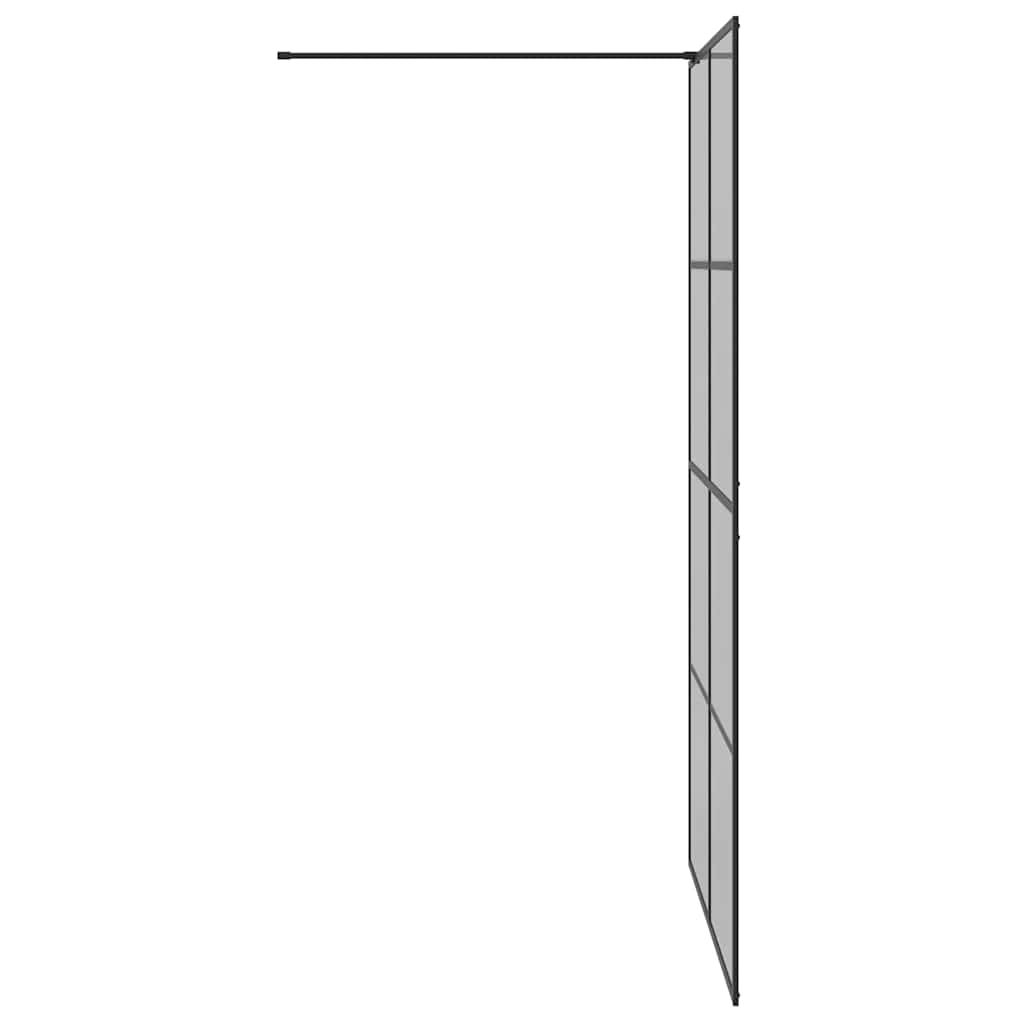 vidaXL Ściana prysznicowa typu walk-in Czarny 115 x 195 cm