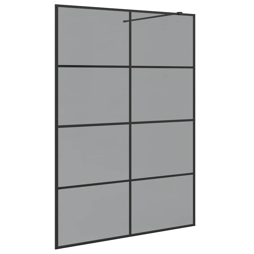 vidaXL Ściana prysznicowa typu walk-in Czarny 140 x 195 cm