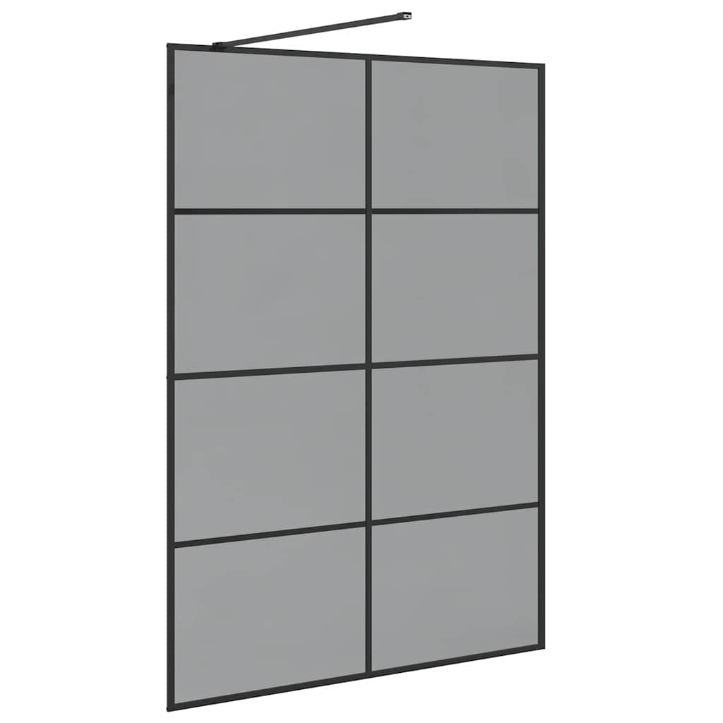 vidaXL Ściana prysznicowa typu walk-in Czarny 140 x 195 cm