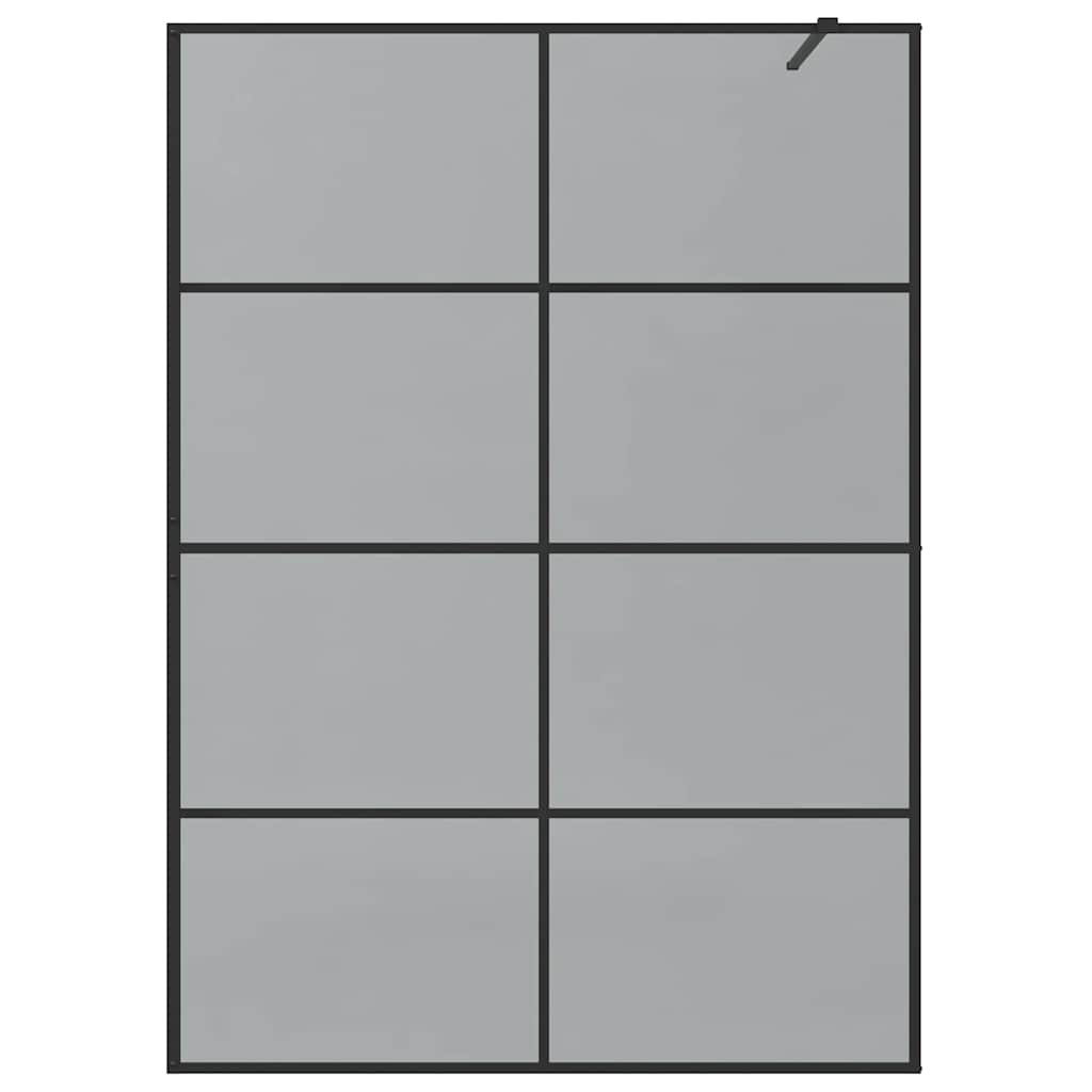 vidaXL Ściana prysznicowa typu walk-in Czarny 140 x 195 cm