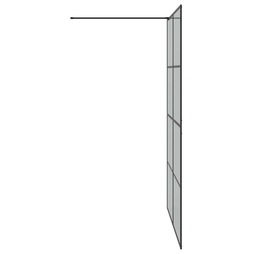 vidaXL Ściana prysznicowa typu walk-in Czarny 140 x 195 cm