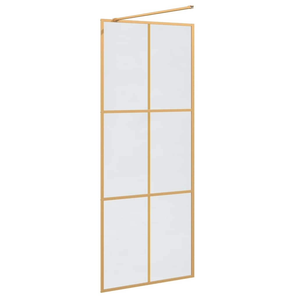 vidaXL Ściana prysznicowa typu walk-in złoty 80 x 195 cm