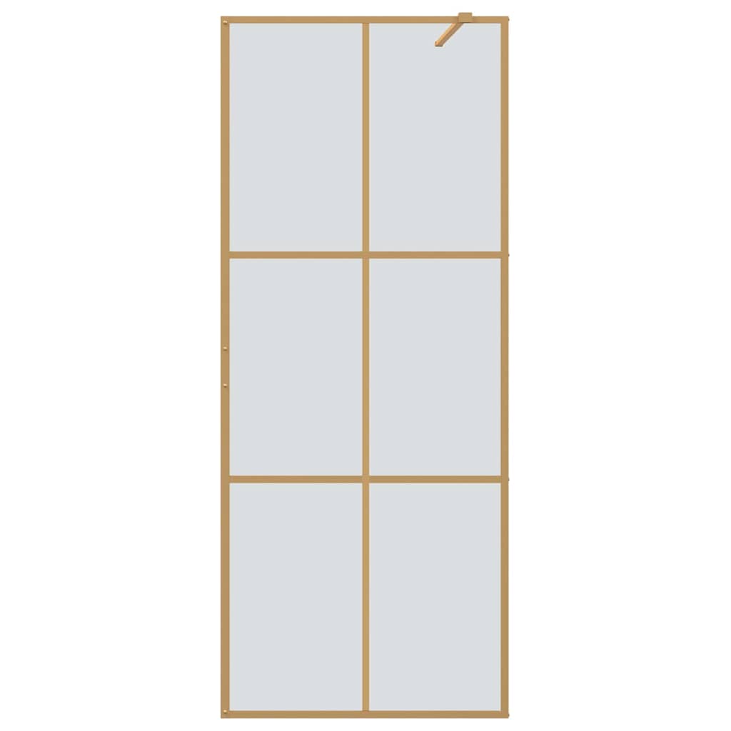 vidaXL Ściana prysznicowa typu walk-in złoty 80 x 195 cm