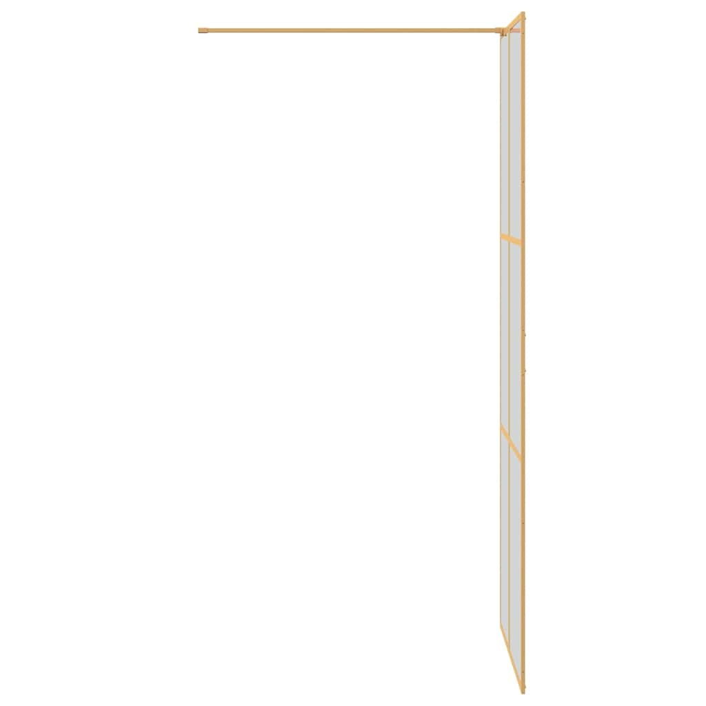 vidaXL Ściana prysznicowa typu walk-in złoty 80 x 195 cm