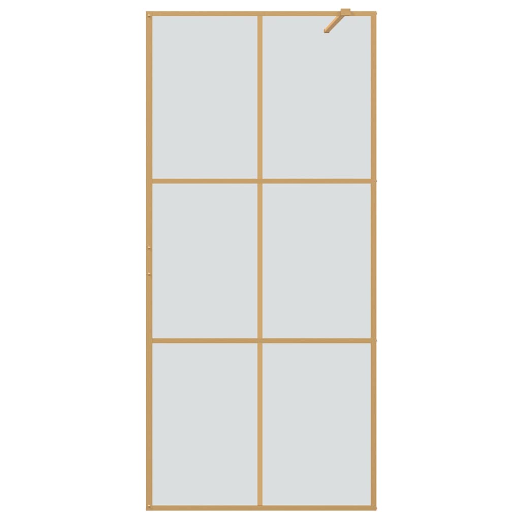 vidaXL Ściana prysznicowa typu walk-in złoty 90 x 195 cm