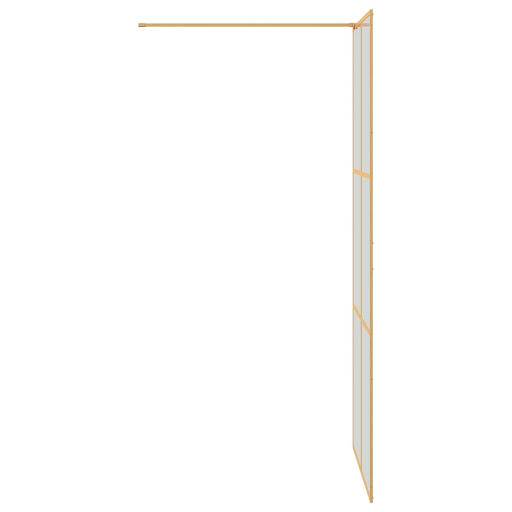 vidaXL Ściana prysznicowa typu walk-in złoty 90 x 195 cm