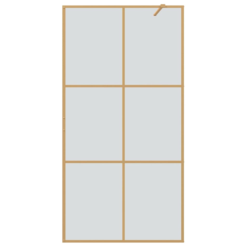 vidaXL Ściana prysznicowa typu walk-in złoty 100 x 195 cm
