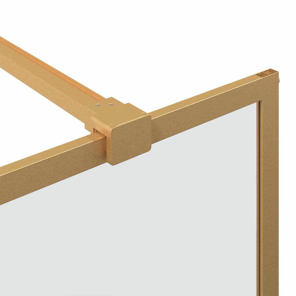 vidaXL Ściana prysznicowa typu walk-in złoty 140 x 195 cm