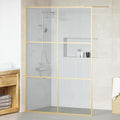 vidaXL Ściana prysznicowa typu walk-in złoty 140 x 195 cm