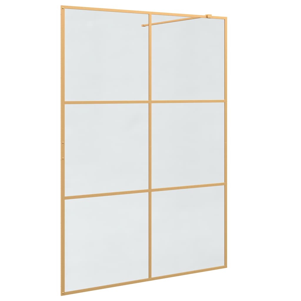 vidaXL Ściana prysznicowa typu walk-in złoty 140 x 195 cm