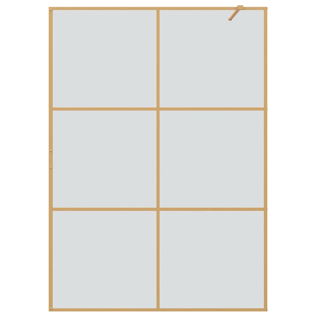 vidaXL Ściana prysznicowa typu walk-in złoty 140 x 195 cm