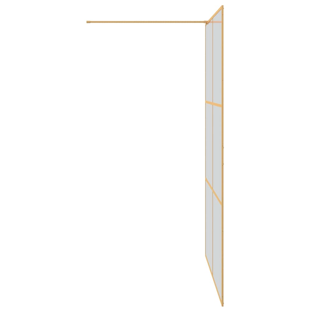 vidaXL Ściana prysznicowa typu walk-in złoty 140 x 195 cm
