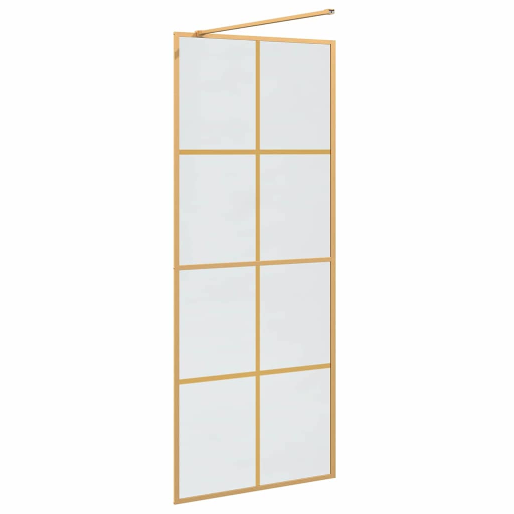 vidaXL Ściana prysznicowa typu walk-in złoty 80 x 195 cm