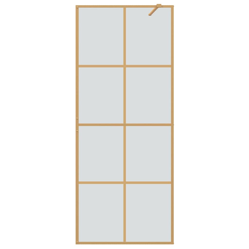 vidaXL Ściana prysznicowa typu walk-in złoty 80 x 195 cm