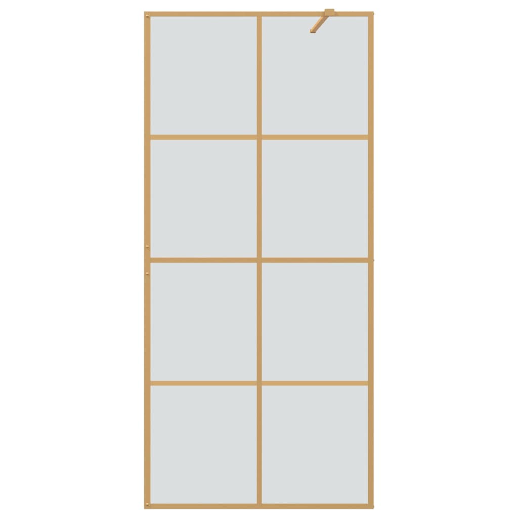 vidaXL Ściana prysznicowa typu walk-in złoty 90 x 195 cm