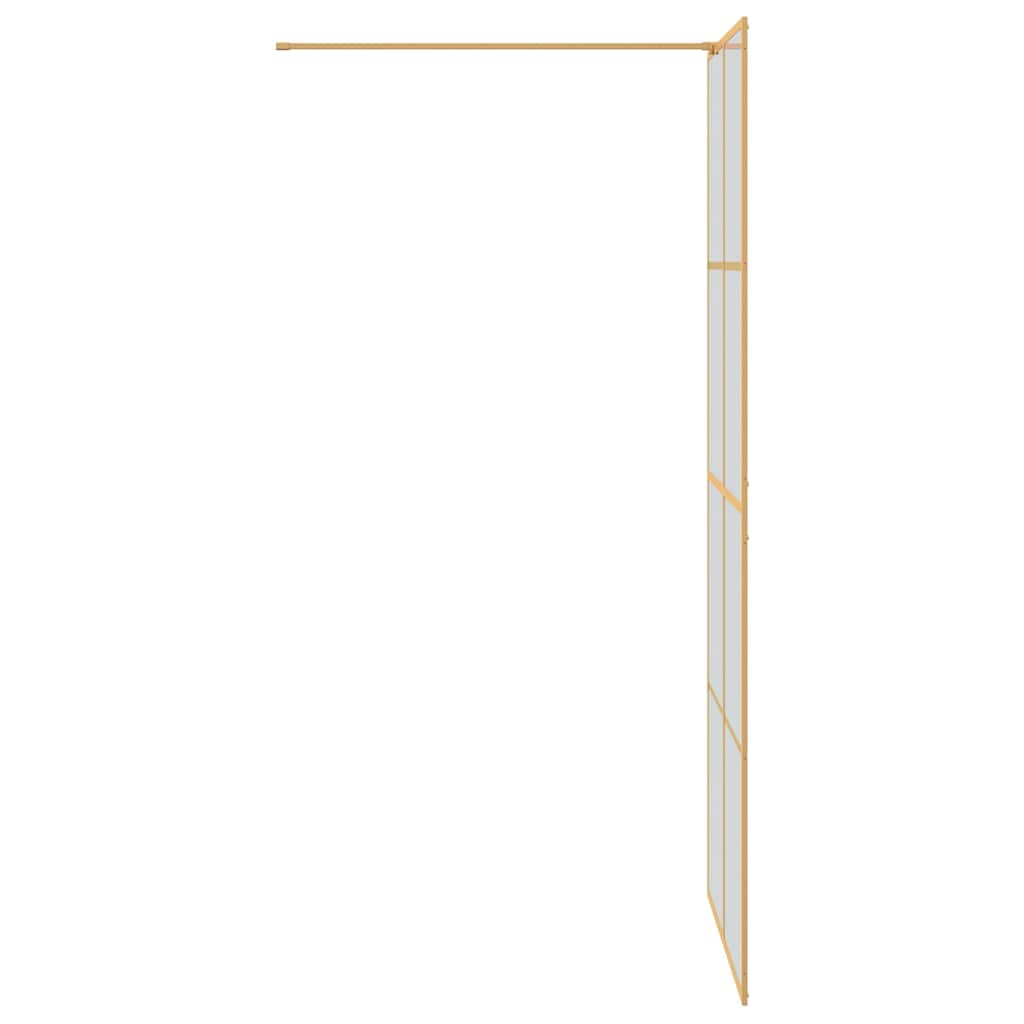vidaXL Ściana prysznicowa typu walk-in złoty 90 x 195 cm