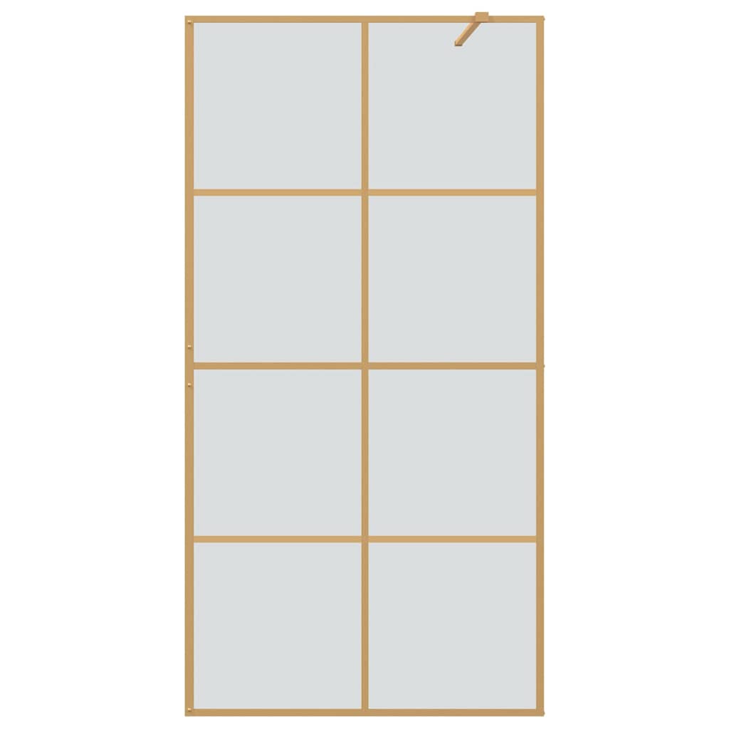 vidaXL Ściana prysznicowa typu walk-in złoty 100 x 195 cm