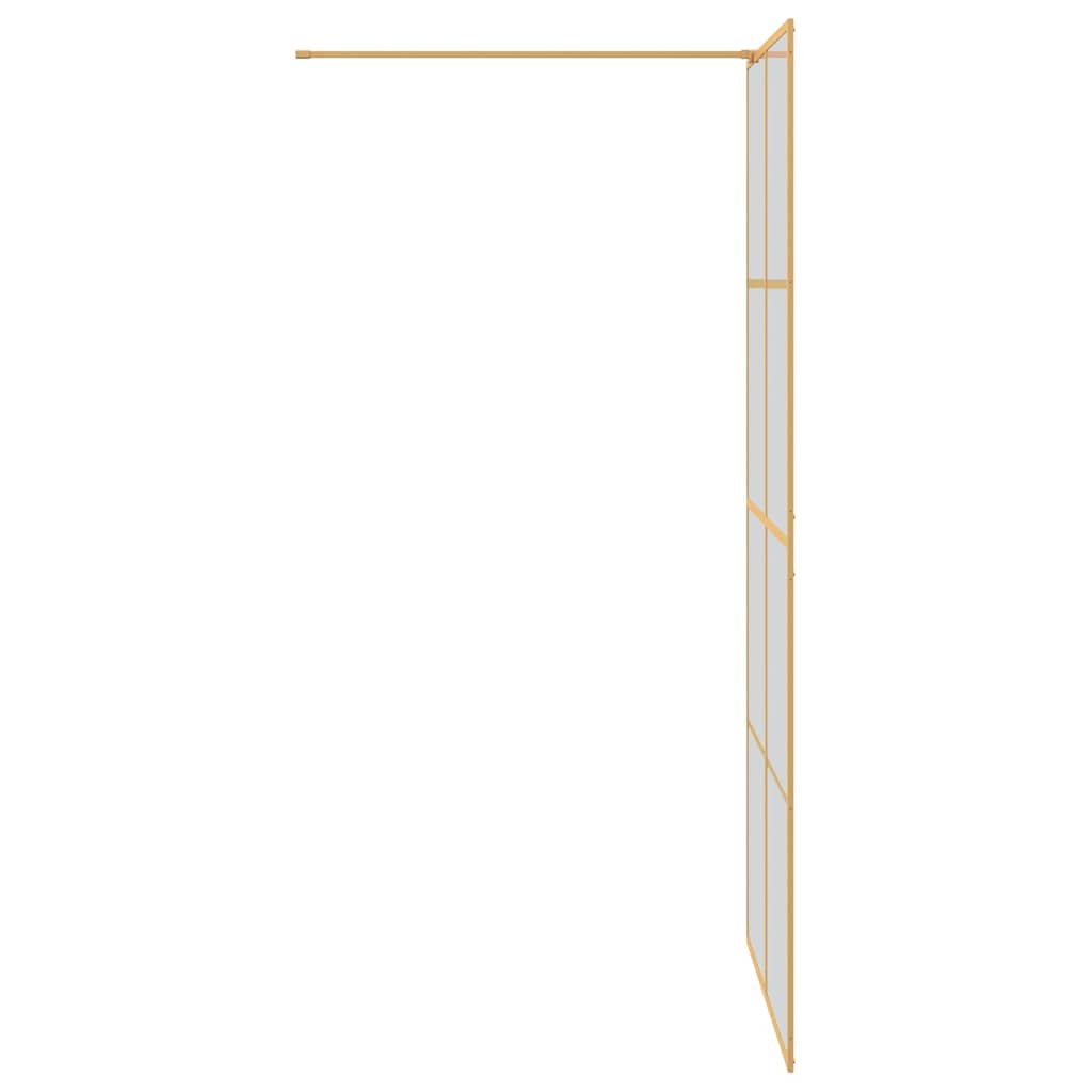 vidaXL Ściana prysznicowa typu walk-in złoty 100 x 195 cm