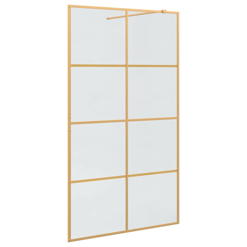 vidaXL Ściana prysznicowa typu walk-in złoty 115 x 195 cm