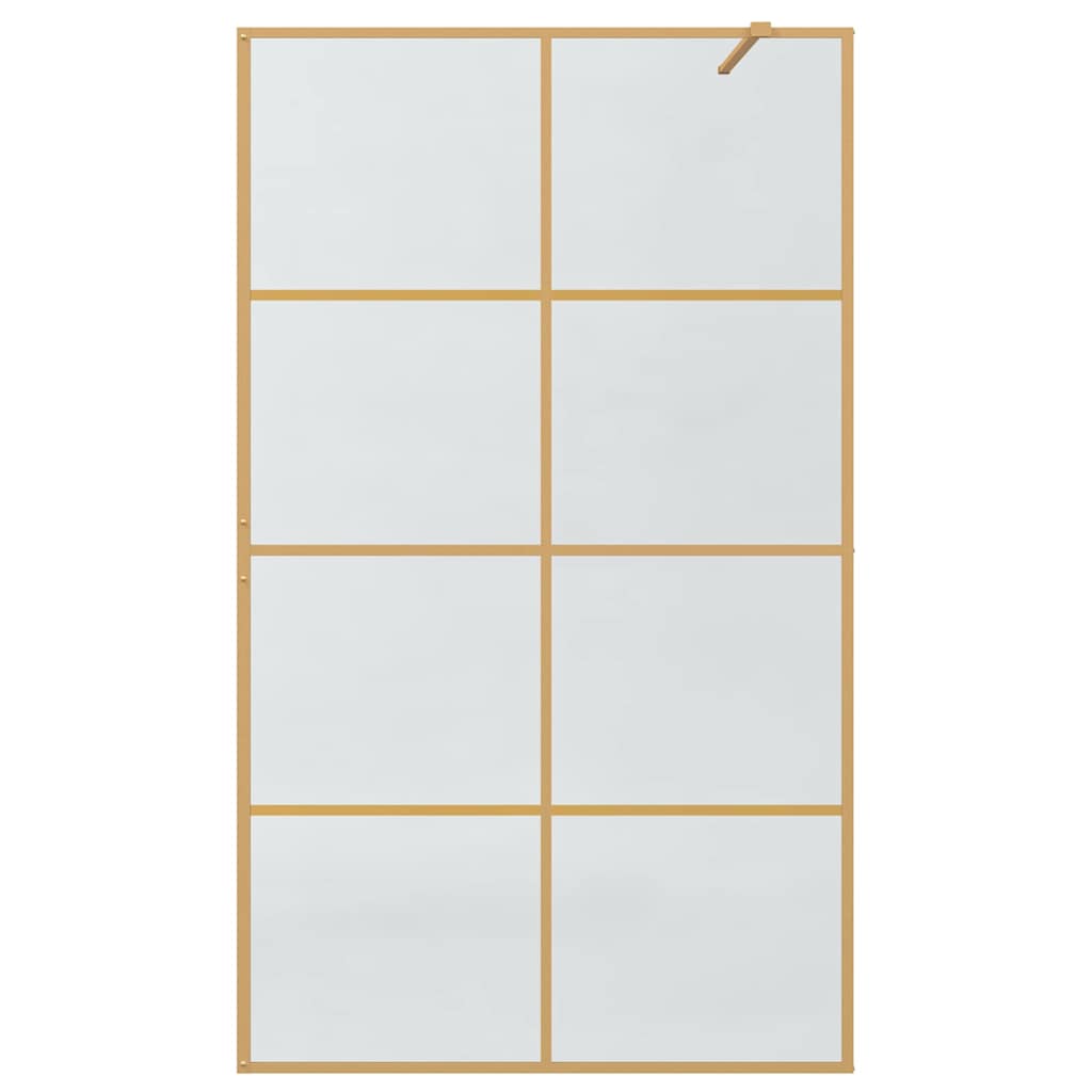 vidaXL Ściana prysznicowa typu walk-in złoty 115 x 195 cm