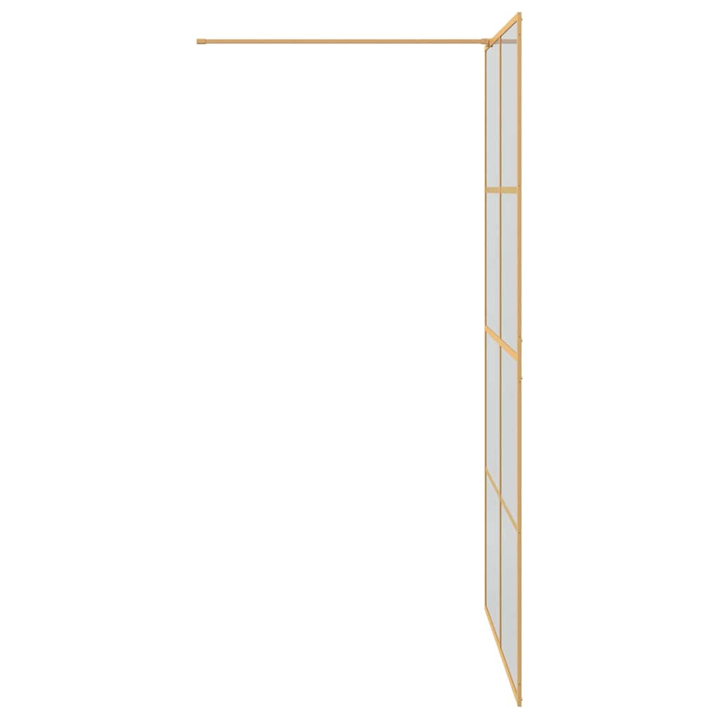 vidaXL Ściana prysznicowa typu walk-in złoty 115 x 195 cm