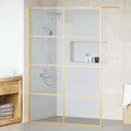 vidaXL Ściana prysznicowa typu walk-in złoty 140 x 195 cm