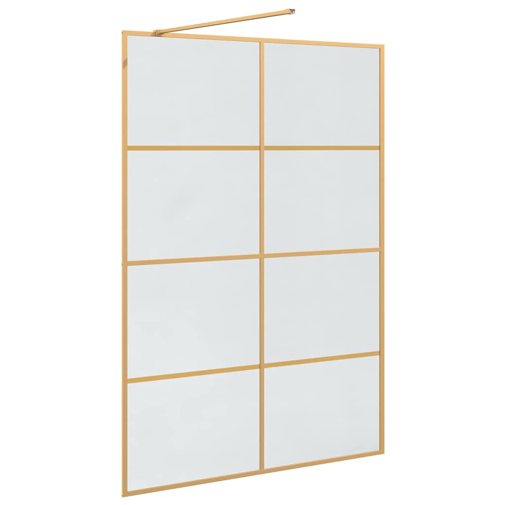 vidaXL Ściana prysznicowa typu walk-in złoty 140 x 195 cm