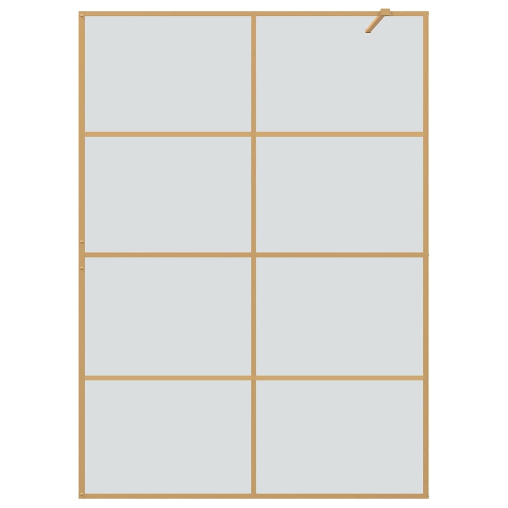 vidaXL Ściana prysznicowa typu walk-in złoty 140 x 195 cm