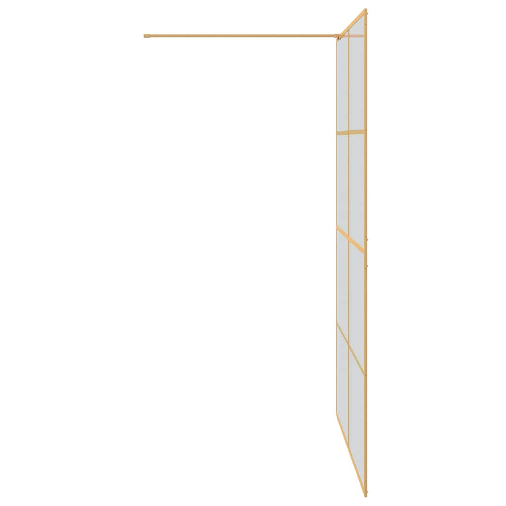 vidaXL Ściana prysznicowa typu walk-in złoty 140 x 195 cm