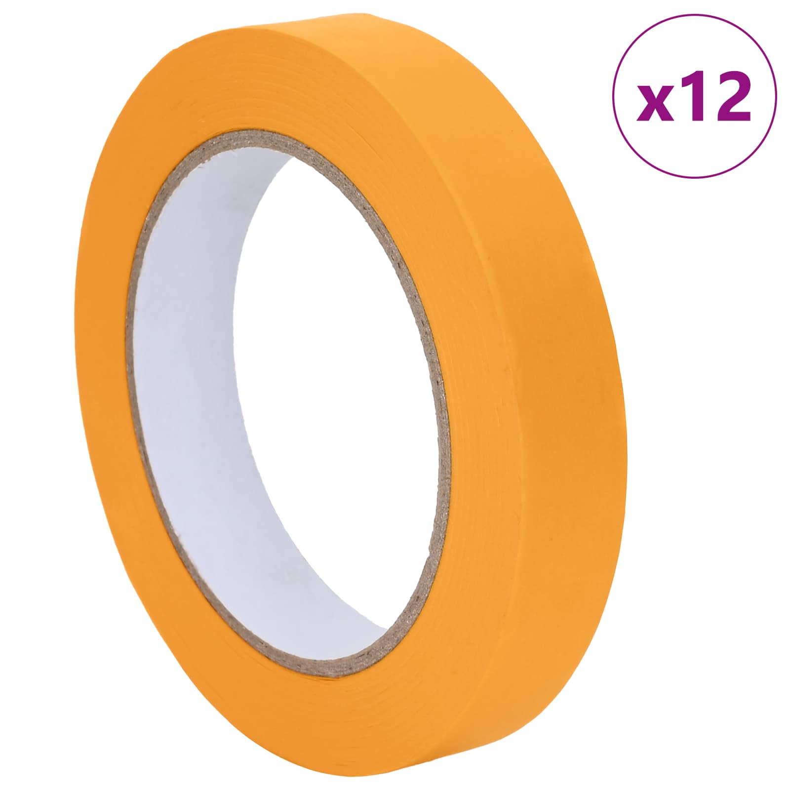 vidaXL Taśmy Maska Malarska 12 pcs Żółty 19 mm x 50 m Papier