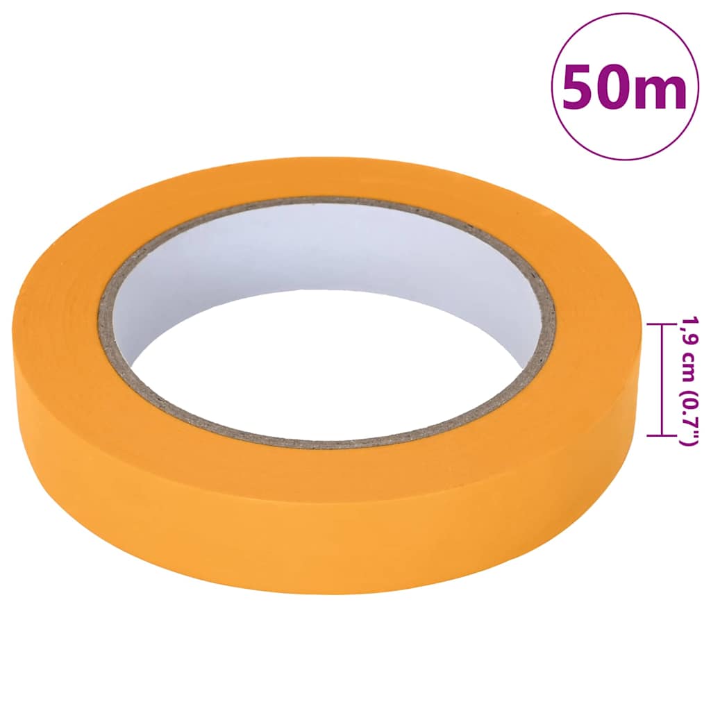 vidaXL Taśmy Maska Malarska 50 pcs Żółty 19 mm x 50 m Papier