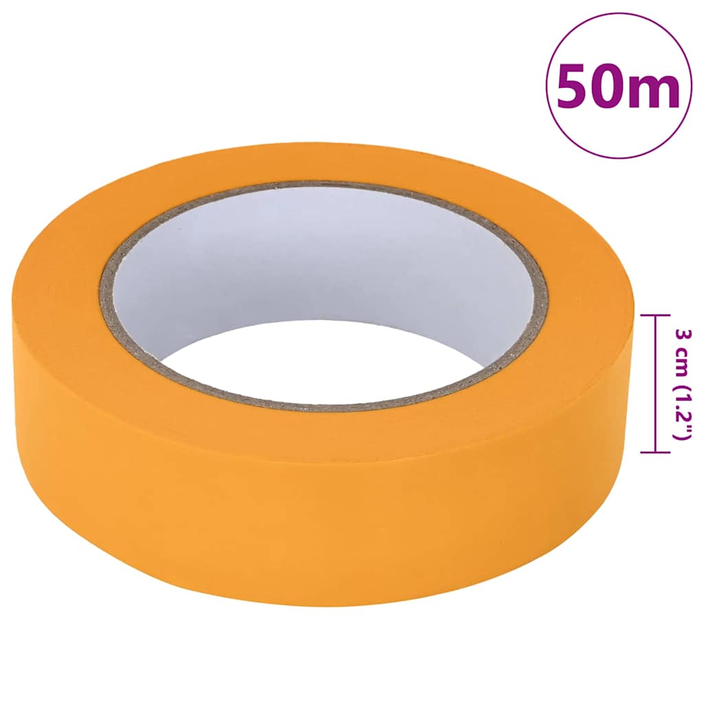 vidaXL Taśmy Maska Malarska 12 pcs Żółty 30mm x 50m Papier