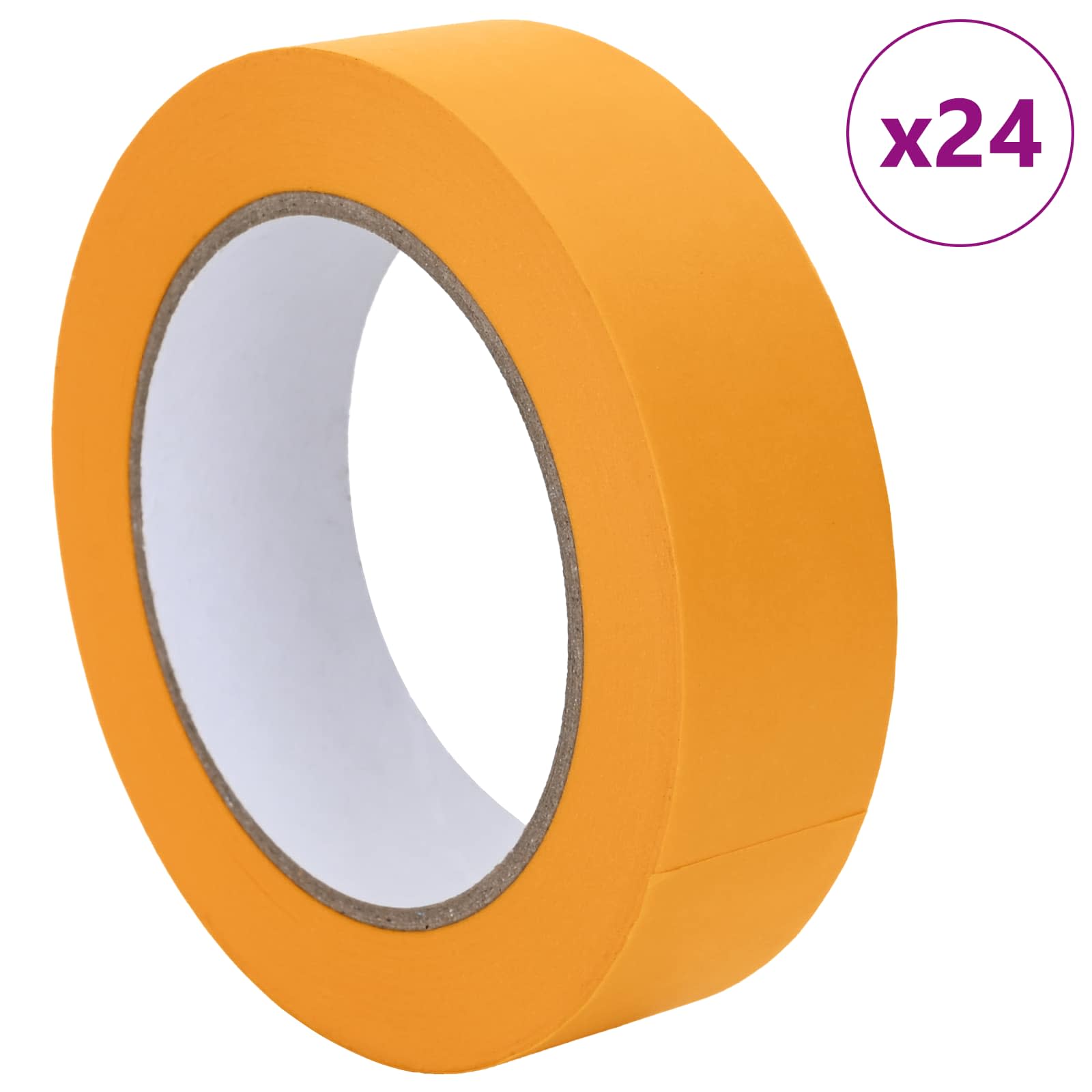 vidaXL Taśmy Maska Malarska 24 pcs Żółty 30mm x 50m Papier