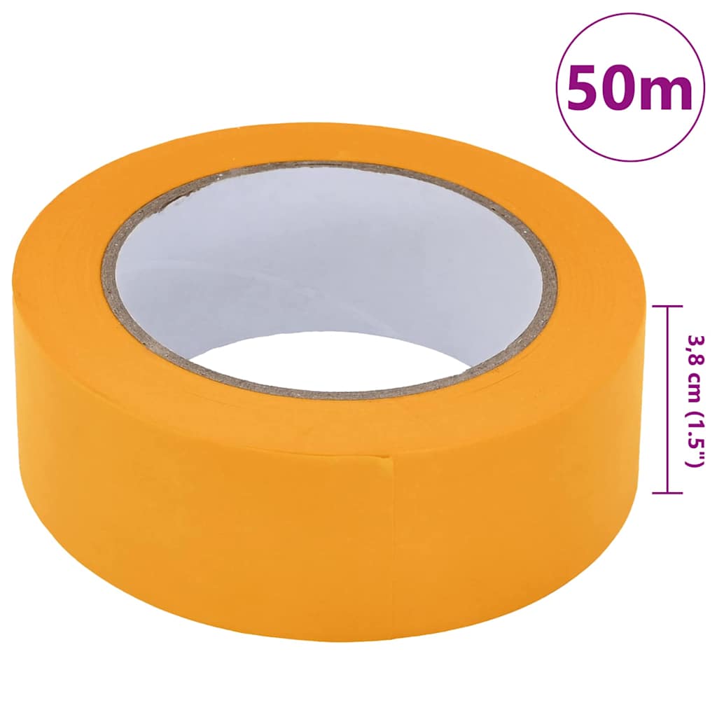 vidaXL Taśmy Maska Malarska 24 pcs Żółty 38mm x 50m Papier