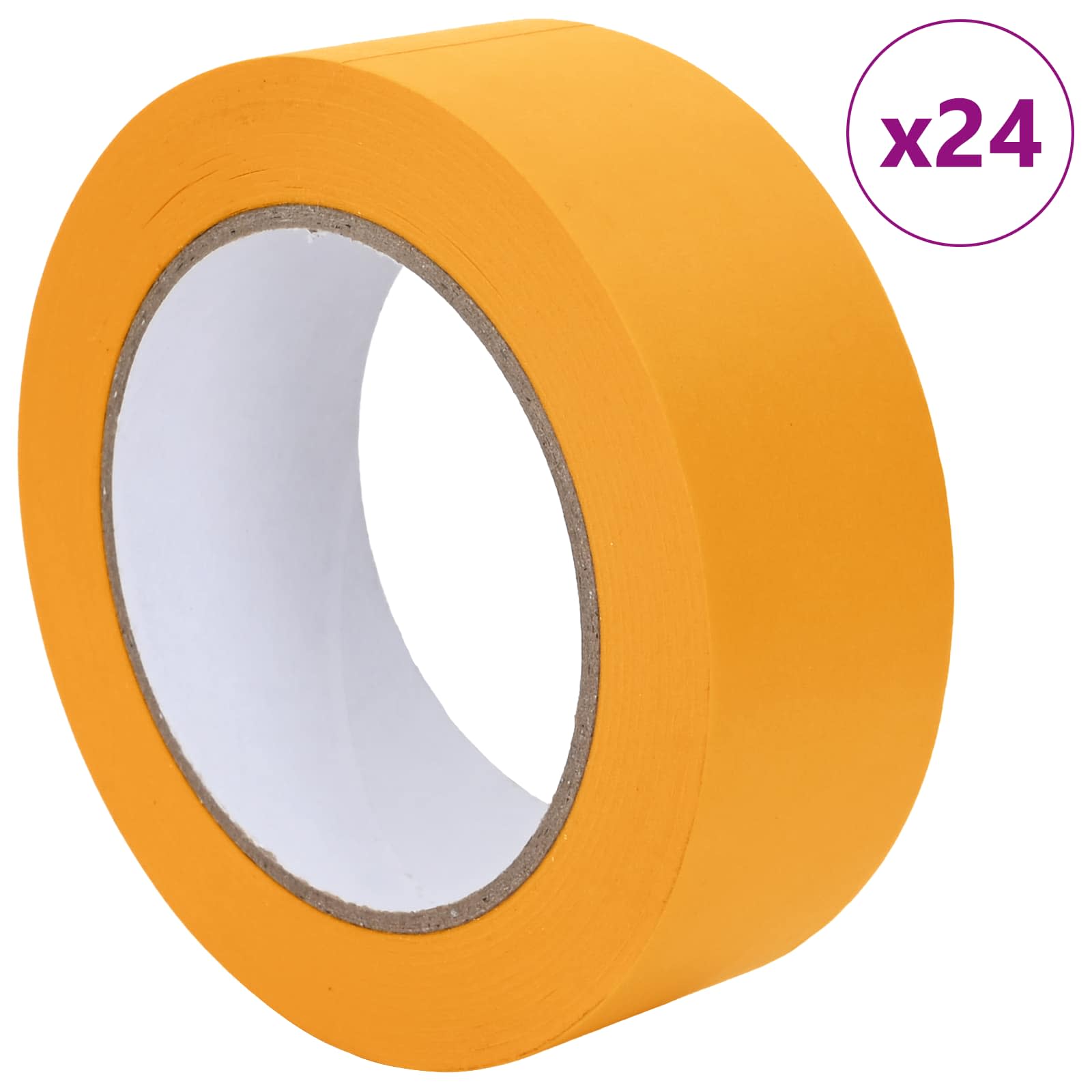 vidaXL Taśmy Maska Malarska 24 pcs Żółty 38mm x 50m Papier