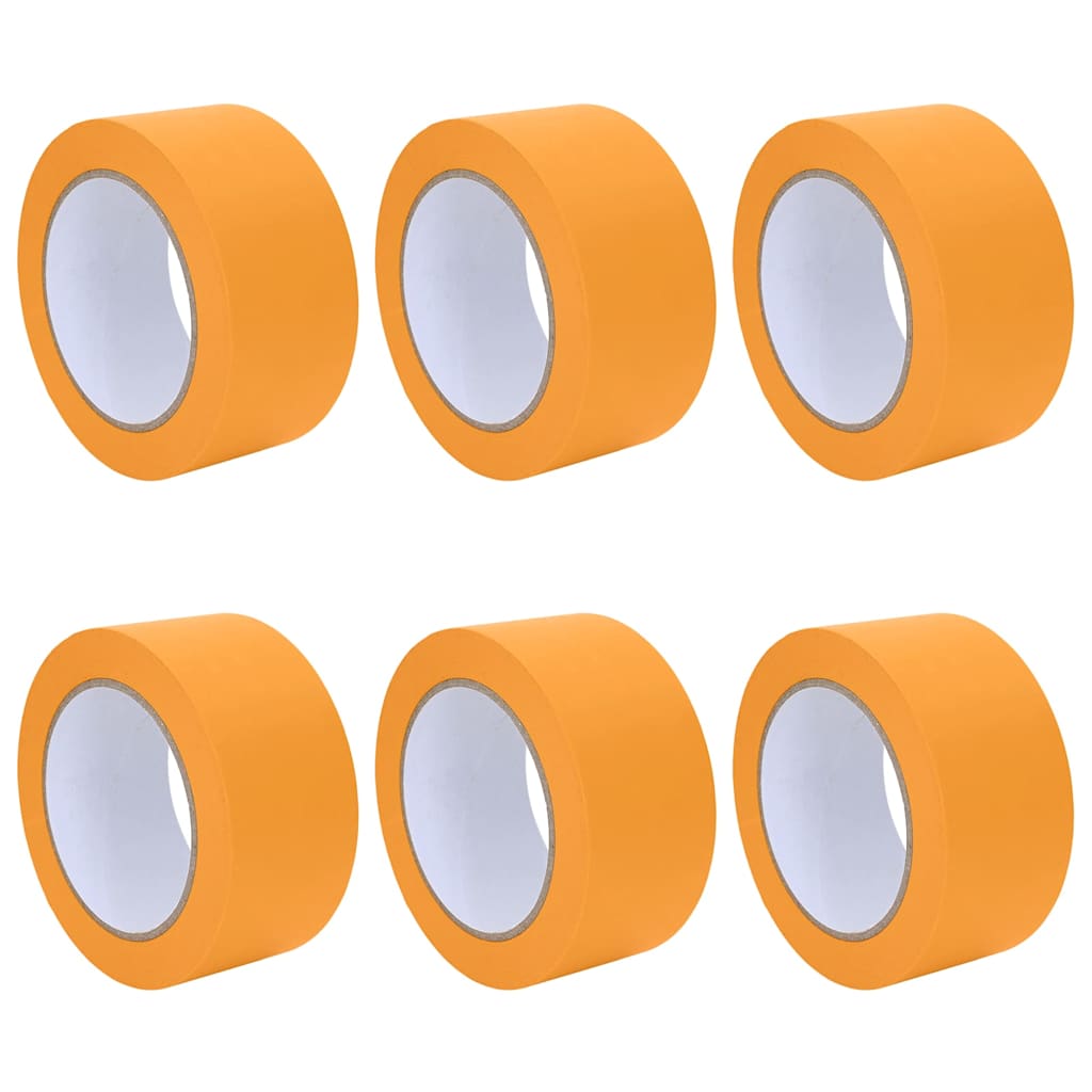 vidaXL Taśmy Maska Malarska 6 pcs Żółty 50mm x 50m Papier