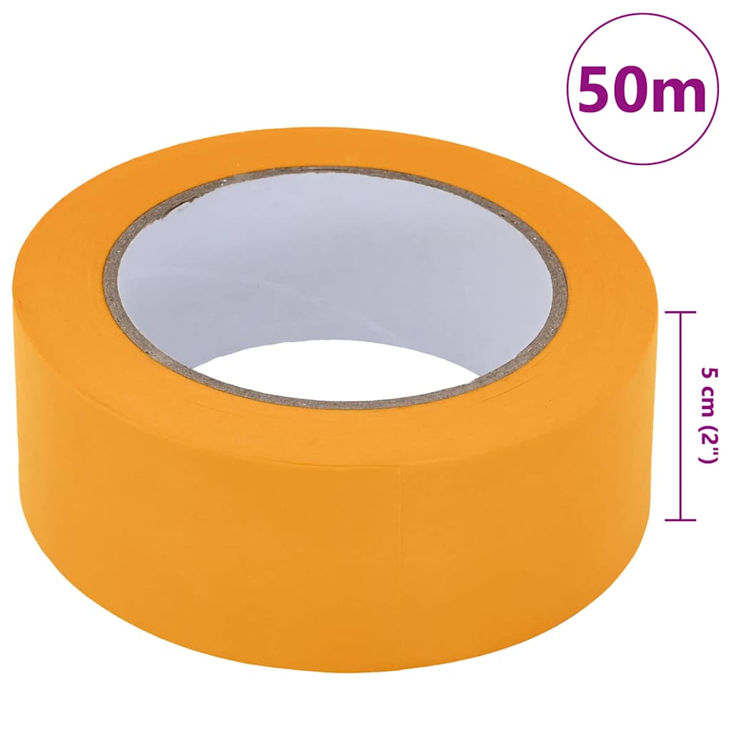 vidaXL Taśmy Maska Malarska 24 pcs Żółty 50mm x 50m Papier