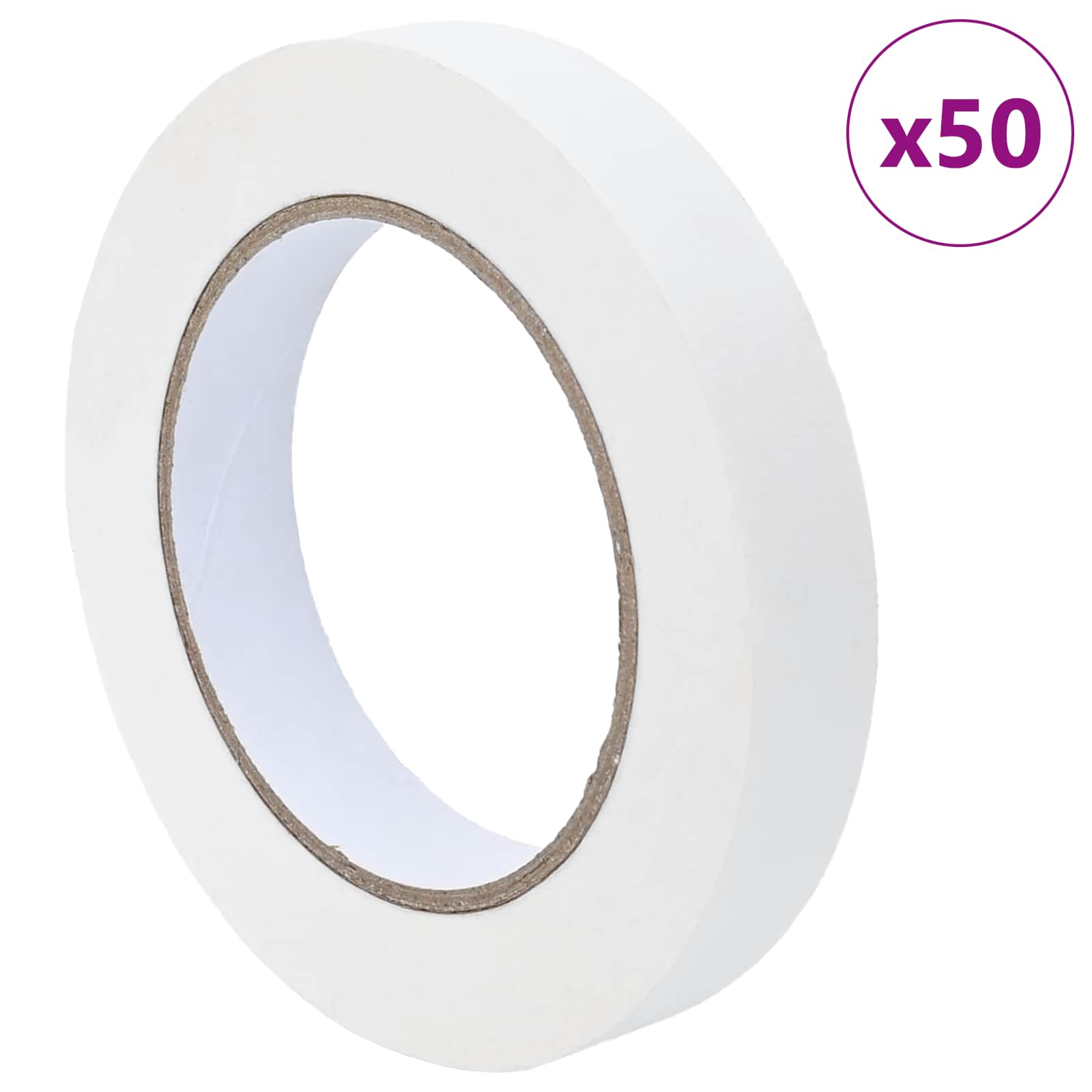 vidaXL Taśmy Maska Malarska 50 pcs Biały 19 mm x 50 m Papier