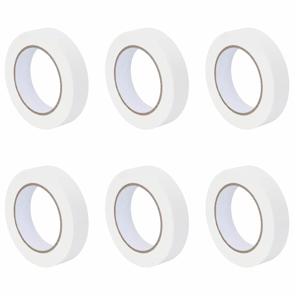 vidaXL Taśmy Maska Malarska 6 pcs Biały 25mm x 50m Papier