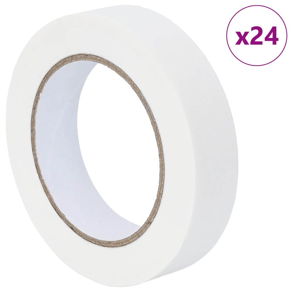vidaXL Taśmy Maska Malarska 24 pcs Biały 25mm x 50m Papier